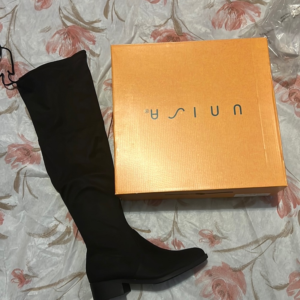 Unisa suede knee high flat boots